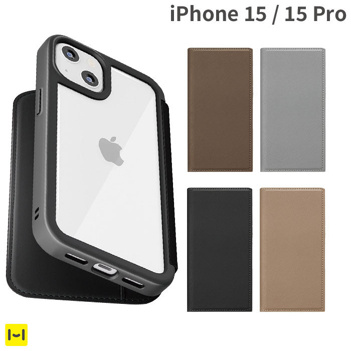 Premium Style ガラスフリップケース【iPhone 15/15 Pro専用】