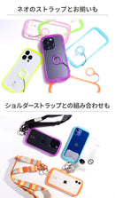 iFace Reflection Neo 強化ガラスクリアケース ネオンカラーのストラップと合わせて便利に使えるアクセサリー
