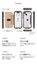 [iPhone 15/15 Pro/15 Pro Max/14/13/12/12 Pro/8/7/SE(第2/第3世代)専用]iFace Reflection ダイアリー ポリカーボネート クリアケース