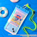 [各種スマートフォン対応]スポンジ・ボブ/DIVAID フローティング防水ケース ワイドサイズ ショルダーストラップ
