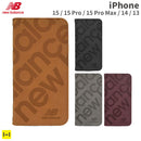 [iPhone 15/15 Pro/15 Pro Max/14/13専用]New Balance/ニューバランス スエード手帳型ケース スタンプロゴ