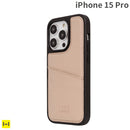 [iPhone 15 Pro専用]nano universe ナノユニバース カードポケット付レザーケース(ピンクベージュ)