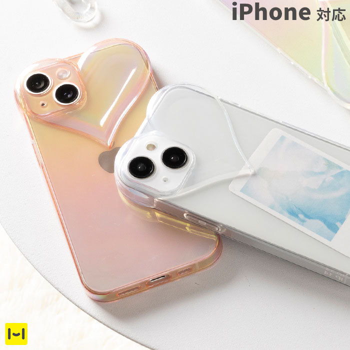 【iPhone 15/14/13/SE(第3/第2世代)/8/7専用】ULTRA FINE 3Dぷっくりハートケース