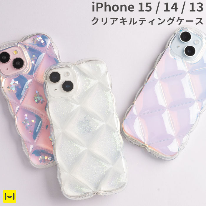 [iPhone 15/14/13専用]ULTRA FINE クリアキルティングケース