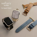 [Apple Watch Series 9/SE(第2/1世代)/8/7/6/5/4/3/2/1(38-41mm)専用]salisty noble レザーバンド