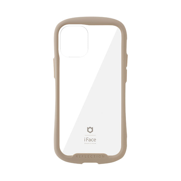 [iPhone 12 mini専用]iFace Reflection強化ガラスクリアケース(ベージュ)