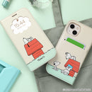 [iPhone 15/14/13/SE(第2/第3世代)/8/7/6s/6専用]PEANUTS/ピーナッツ/フリップ窓付きダイアリーケース